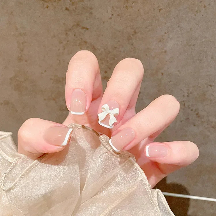 Cute Kawaii Bunny Press-On Nails 🐰✨ | 24 Pcs Full Coverage Acrylic Nail Art Set 🎨 | Reusable & Adorable Fake Nails with Tools! 💅🌸