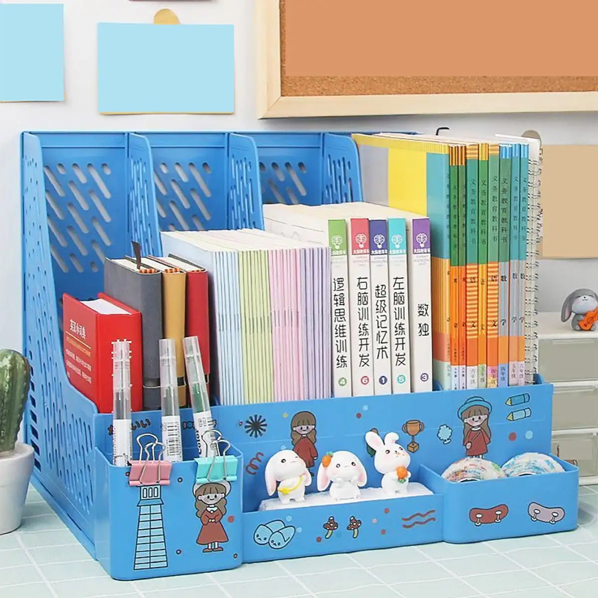 Kawaii Multi-Color Desktop File Organizer 🌈📂✨