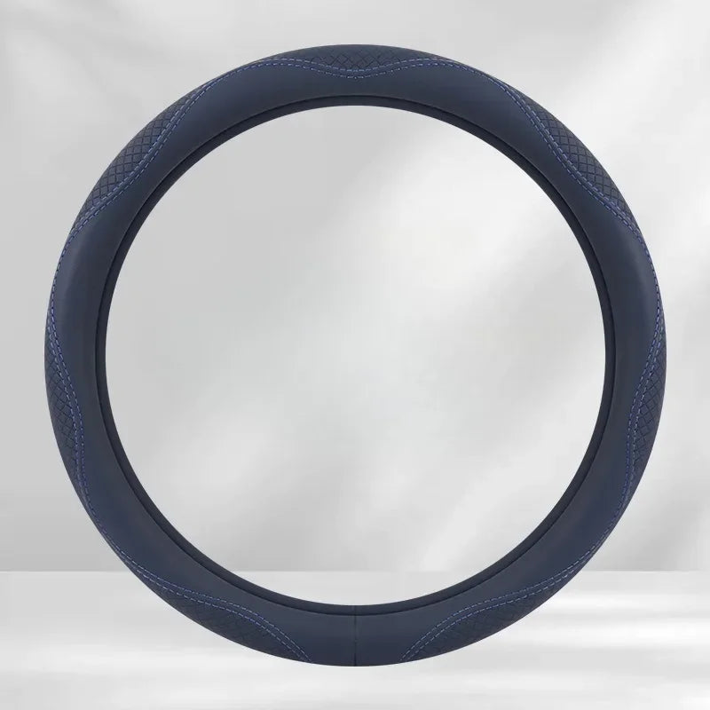 Kawaii Nappa Leather Steering Wheel Cover 🎀✨ | Cute & Stylish Universal Car Accessory for All Seasons 🚗💖