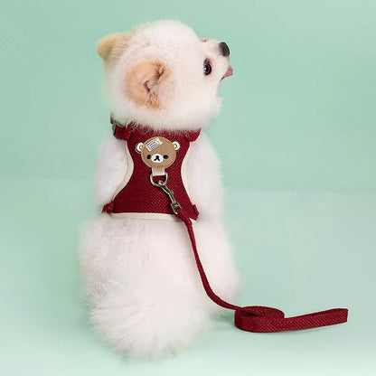 ✨ Adorable Adjustable Pet Harness & Lead Set 🐾💕 Perfect for Outdoor Adventures with Your Furry Friend! 🌈🐶🐱