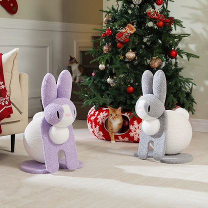 Cute Cat Scratching Posts for Indoor Kitten Large Cat Scratch Ball Rabbit Cat Scratcher Toy with Paper Rope Cat Tree Cat Toys