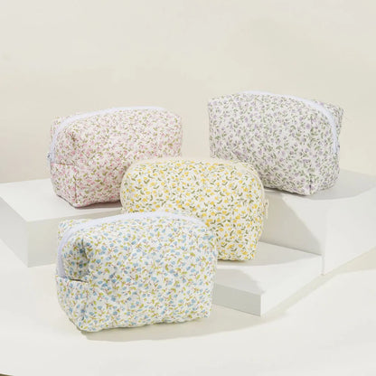 Kawaii Floral Dream 🌸✨ Puffy Makeup Bag - Large Travel Cosmetic Pouch & Accessory! 🌷🌼
