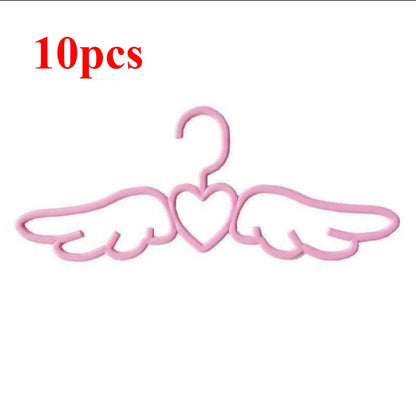 Kawaii Angel Wings Hangers 🌈✨ - Adorable Heart-Shaped Wardrobe Organizers for Stylish Kids' Rooms 💖👗
