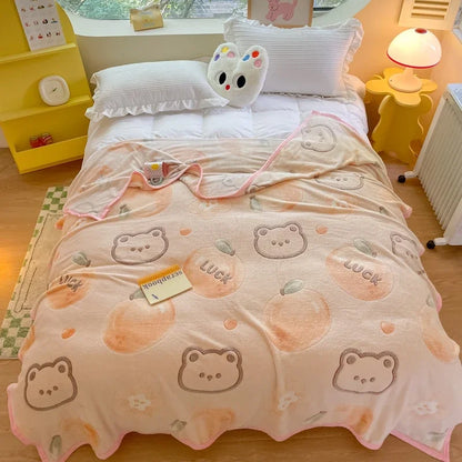 Snuggle Up with Adorable Bear Friends 🐻💖 Cozy Fleece Blanket for Travel & Home! - Pixie Quill