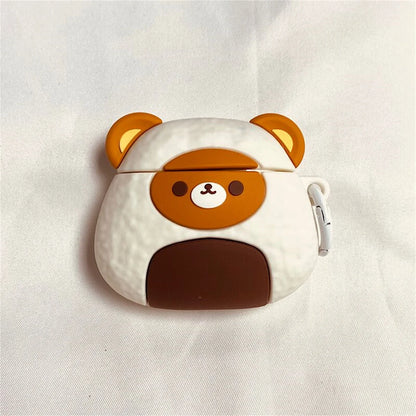 Kawaii Bear Rice & Veggie Roll Silicone Case for AirPods 🎉🐻🌱