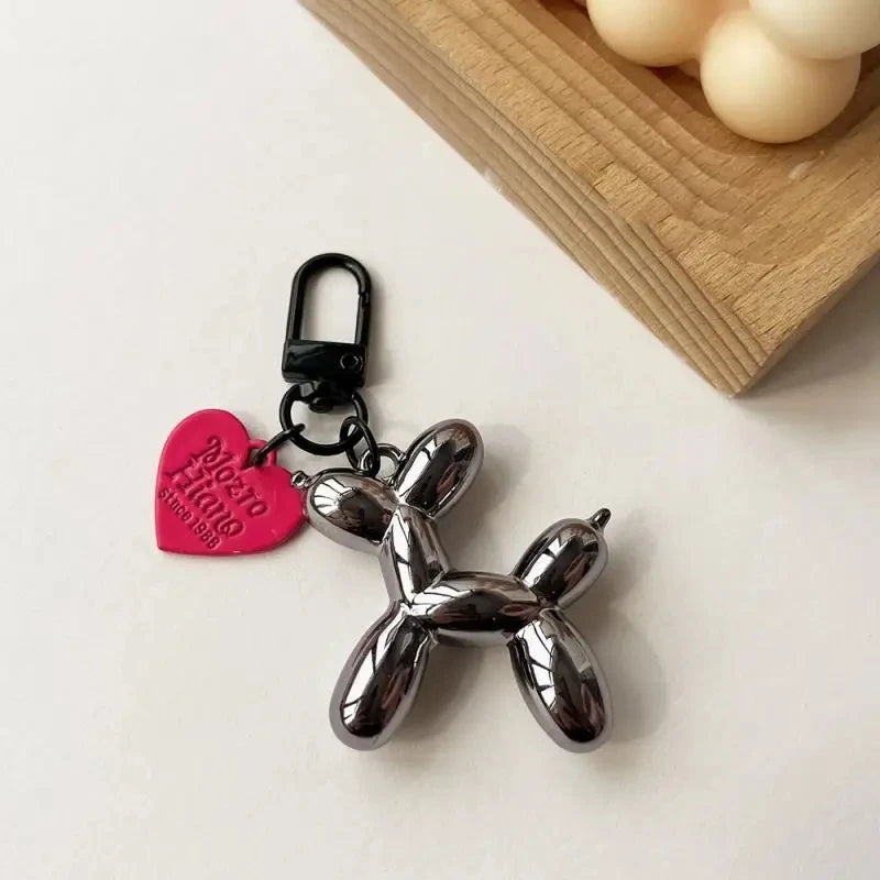 Kawaii Balloon Dog Keychain Models for Girls Sweet Ins Style Balloon Dog Phone Chain Key Buckle Accessories Bag Pendant Toys New