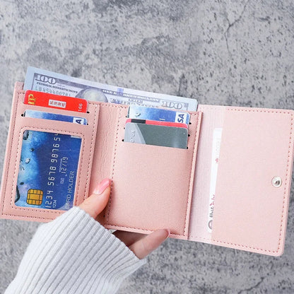 Kawaii Triple Fold Mini Wallet 🐾 | Cute Card Holder & Coin Purse for Girls 🎀✨