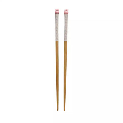 Bunny Love Chopsticks 🐇💕 - Whimsical Wooden Utensils for Sushi & Noodles - Fun for All Ages! 🍜🥢 - Pixie Quill