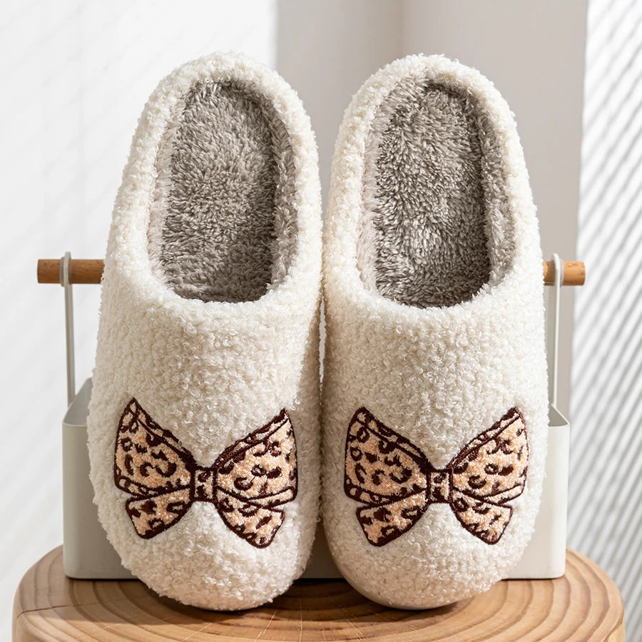 Kawaii Cozy Bow Slippers 🥰✨ | Soft Cotton Indoor Winter Shoes for Ultimate Comfort 🌟