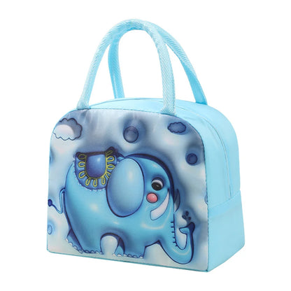 Kawaii 3D Animal Pattern Bento Bag 🐻🍱 | Large Capacity Insulated Lunch Tote for Kids & Adults 🌈✨