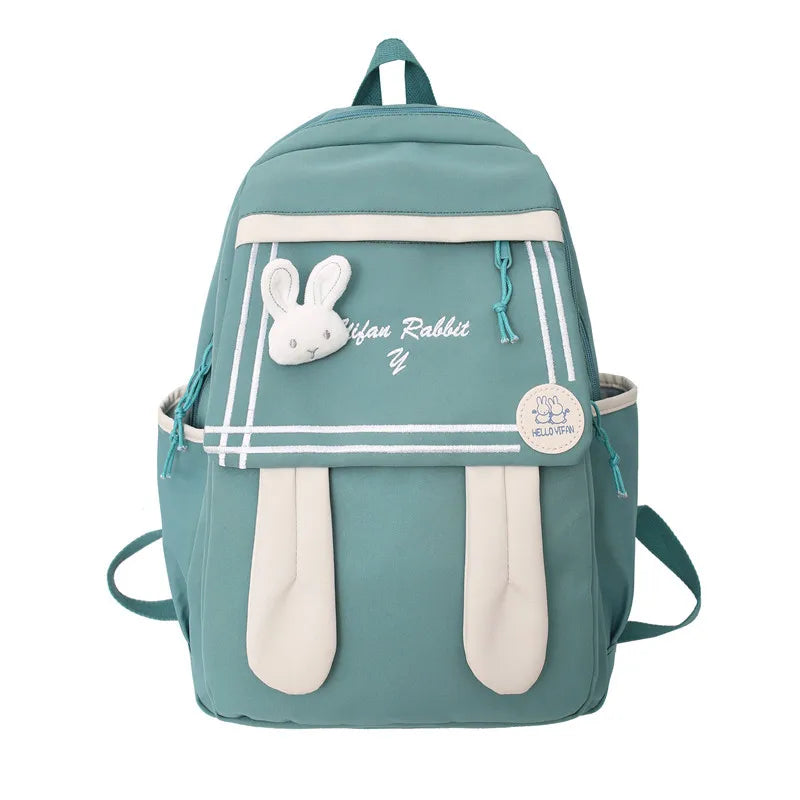 Kawaii Rabbit Ears Schoolbag 🎒✨ | Cute & Playful Girls' Backpack | Wear-Resistant & Breathable 💖🌈