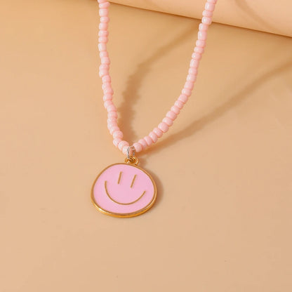 Kawaii Irregular Round Smile Face Necklace 🌈✨ - Perfect Gift for BFFs & Kids! 🎁💖