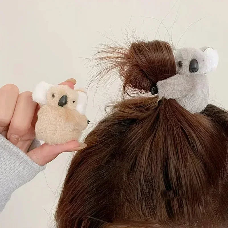 Kawaii Koala Bear Plush Hair Clips for Adorable Hairstyles 🐨✨ Cute Animal Hairpins for Women & Girls - Perfect for Daily Wear! 🎀