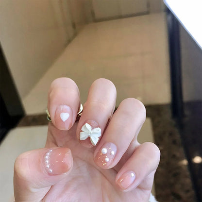 Cute Kawaii Bunny Press-On Nails 🐰✨ | 24 Pcs Full Coverage Acrylic Nail Art Set 🎨 | Reusable & Adorable Fake Nails with Tools! 💅🌸
