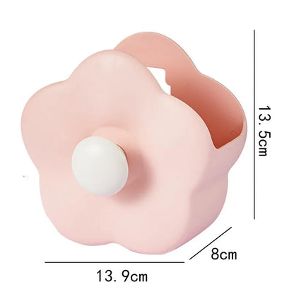 Kawaii Floral Desktop Organizer 🌸✨ - Cute Wall-Mounted Pen Holder for School & Office Supplies! 🖊️💖