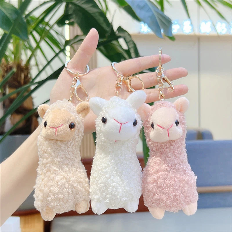 Adorable Kawaii Alpaca Plush Keychain 🦙✨ - Cute Backpack Charm & Gift Idea for Students! 🎁💕