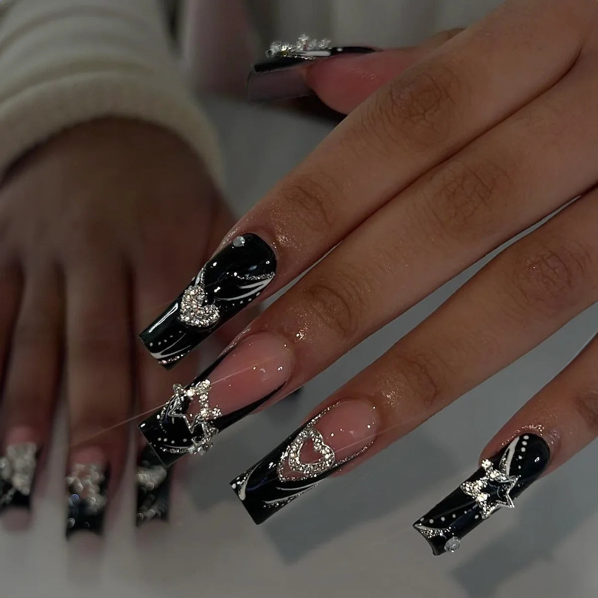 Kawaii Pink Bow Ballet Coffin Press-On Nails 🎀✨ - 24 Pcs Full Cover Magic!