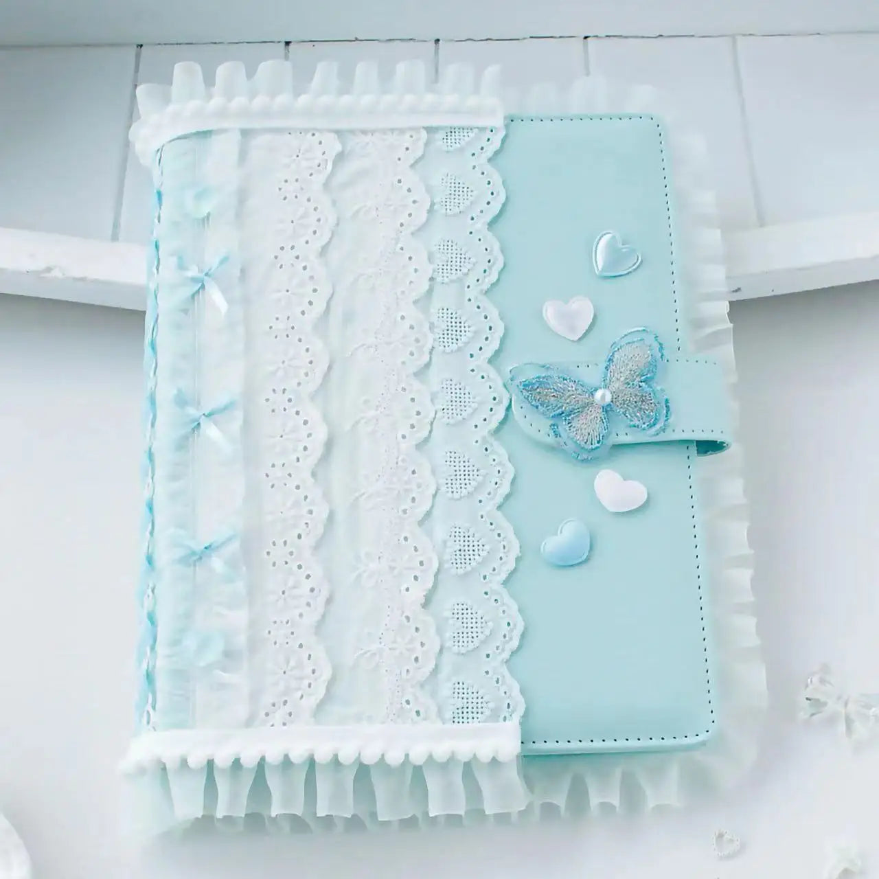 A5 Album Binder With Handmade Lace Embroidery Deco For Photocard Storage And Loose Leaf Pages 📷🎀