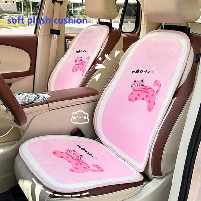 Cute Pink Heart-Shaped Plush Car Neck Pillow 💖✨ | Kawaii Headrest Cushion for Girly Car Decor 🚗💕