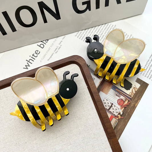 Cute Cartoon Honeybee Hair Claw Clips 🐝✨ Sweet Accessories for Trendy Girls! 🌼💕