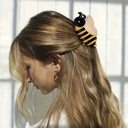 Bee Ball Shape Hair Claw Clip For Women Cute Cartoon Shark Acrylic Accessory 🐝🦈