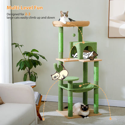 Cactus Cat Tree Tower For Large Cats 🐱🌵 5 Tier Indoor Condo With Top Perch