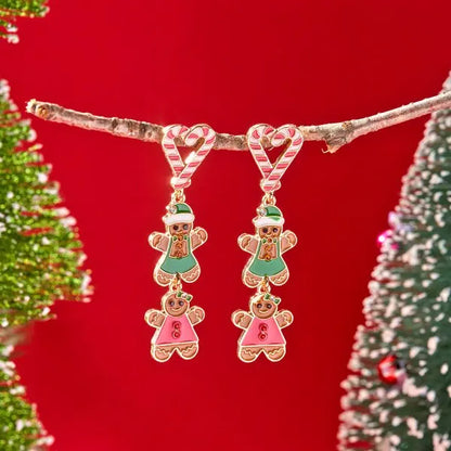 Sweet Green Bowknot Bell Earrings For Women Xmas Gift Dangle Wind Chime 🎄✨