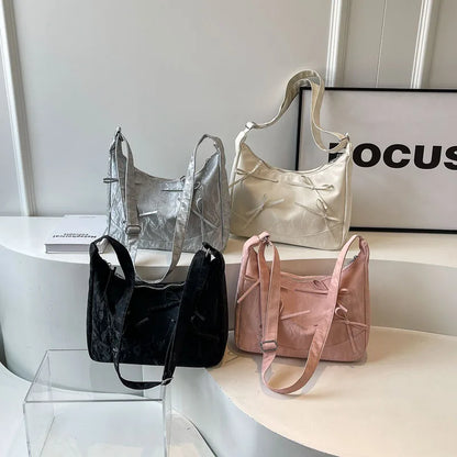 Sweet Bow Design Crossbody Bags for Women 2024 Y2K Luxury Designer Korean Fashion Handbags and Purses Females Shoulder Bag