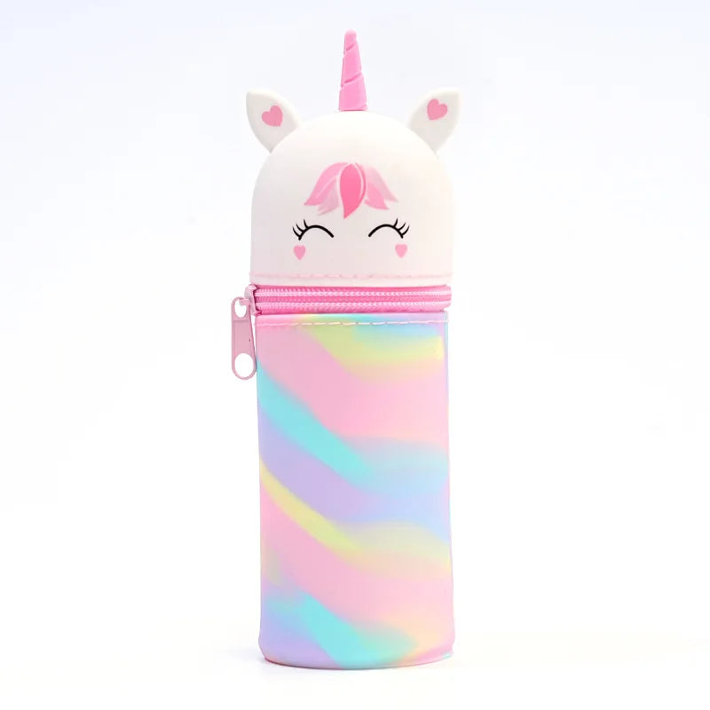 Cute Animal Silicone Pen Case With Large Capacity Pencil Holder Lipstick 🎒