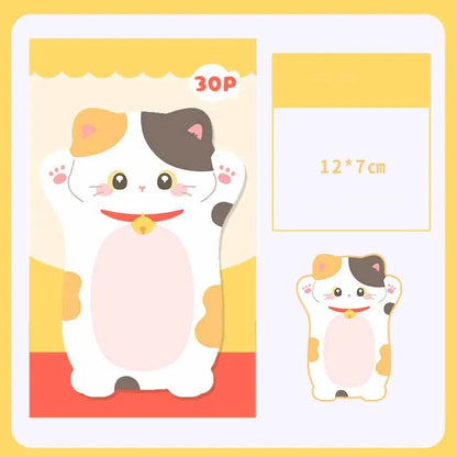 Adorable Kawaii Cat Sticky Notes 🐾 | 30 Sheets Memo Pad for School & Office 🎨 | Cute Stationery Gift & Bookmark 🌟