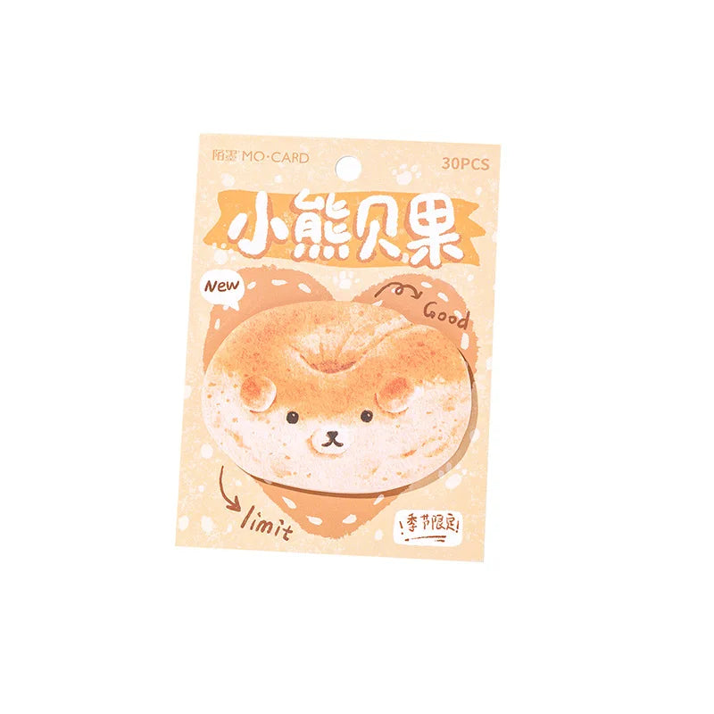 🐾 Adorable Animal Toast Sticky Notes - 30 Sheets of Cuteness for Your Planner! 🍞✨