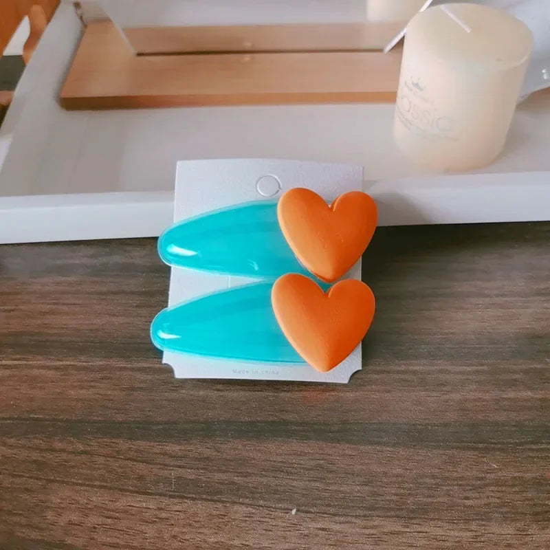 ❤️✨ Sweet Heart Vibes: Adorable 2pc Colorful Hairpin Clips for Girls & Kids! 🦄🌈 - Pixie Quill