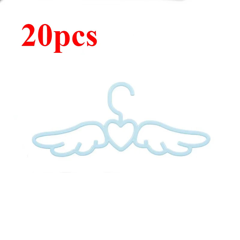 Kawaii Angel Wings Hangers 🌈✨ - Adorable Heart-Shaped Wardrobe Organizers for Stylish Kids' Rooms 💖👗