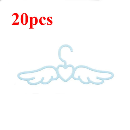 Kawaii Angel Wings Hangers 🌈✨ - Adorable Heart-Shaped Wardrobe Organizers for Stylish Kids' Rooms 💖👗