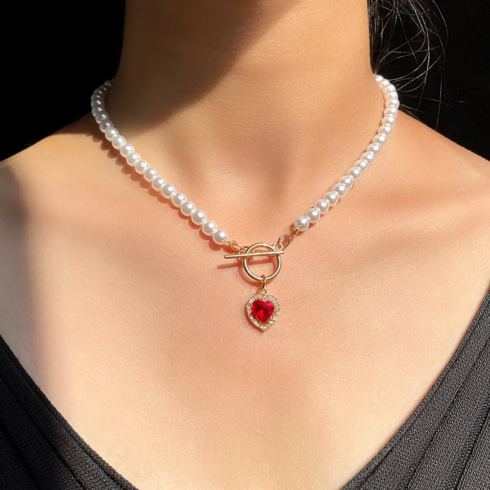 Kawaii Gold Pearl Choker Necklace 🌟✨ | Trendy Beads Chain for Girls 🌸💕 | Gothic Style Jewelry for Parties!