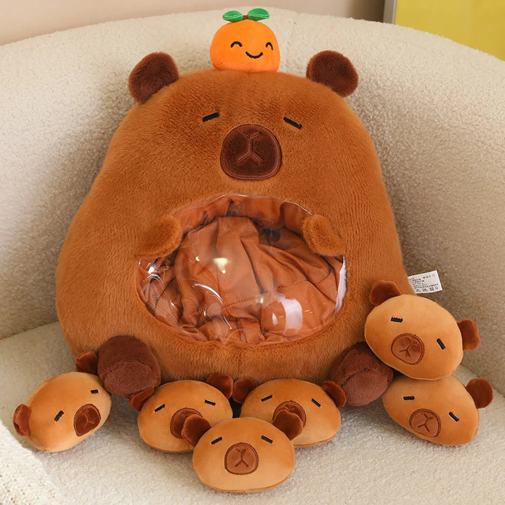 Kawaii Capybara Shark Snack Bag Plush 🦈✨ - Super Soft Cartoon Cushion Pillow for Fun Room Decor & Unique Gifts 🎁💕