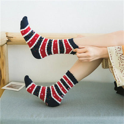 Cozy Winter Cartoon Socks For Women Cute Christmas Elk Deer Bear Gift 🧦🎄