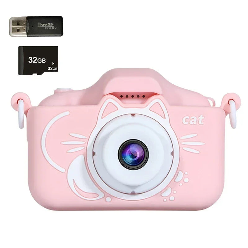 Kawaii Mini SLR Kids Camera 📸✨ - 2" HD Screen, Cute Digital Toy for Creative Adventures! 🌈🎉 Perfect Birthday & Christmas Gift! 🎁