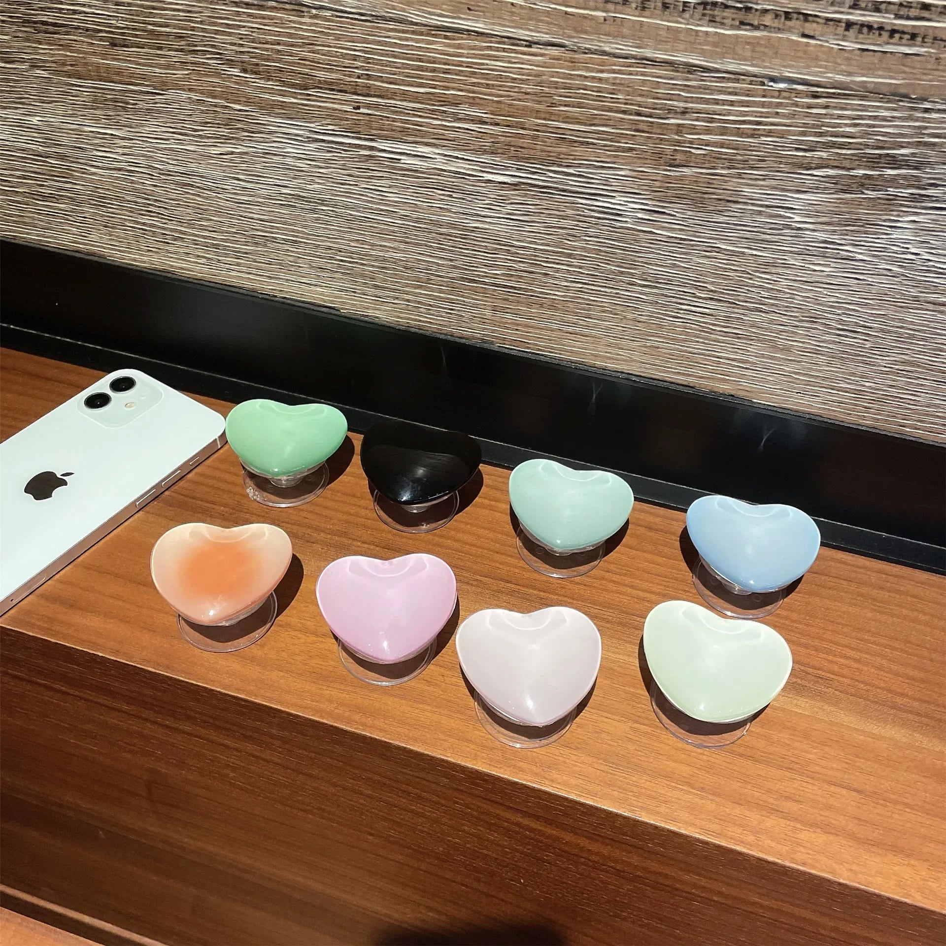 Phone Holder Popular Socket Griptok Finger Grip Bracket Stand Love Heart Ins Style Cute Poping Pink White Cellphone Accessory - Pixie Quill