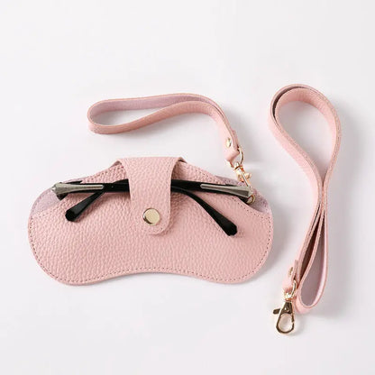 Kawaii Custom Initials Sunglasses Pouch 🌈✨ Cute PU Leather Glasses Case for Stylish Travel 🕶️🎀 Personalized Gift!