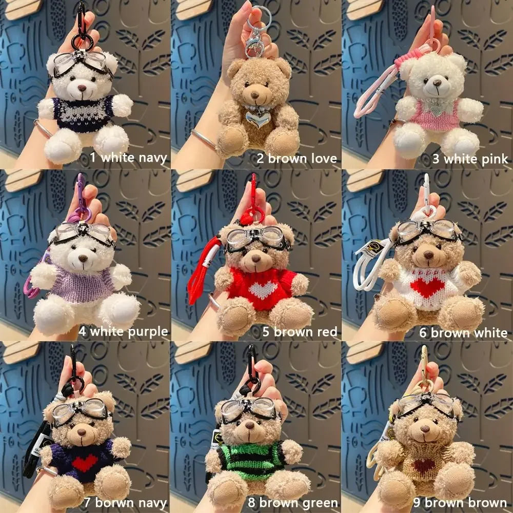 Brown Bear Plush Pendant Bag Charm Cute Hangings for Bags 🐻🧸