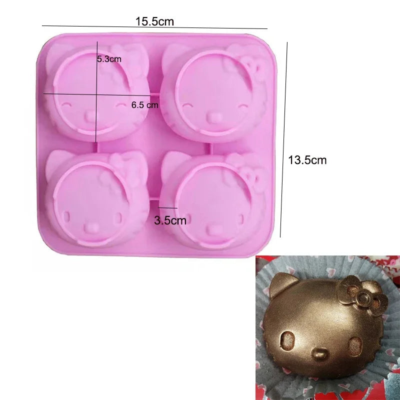 Cute Cartoon Animal Silicone Mold for Baking and Cupcake Topper 🐻🐭🐱🐷🦆