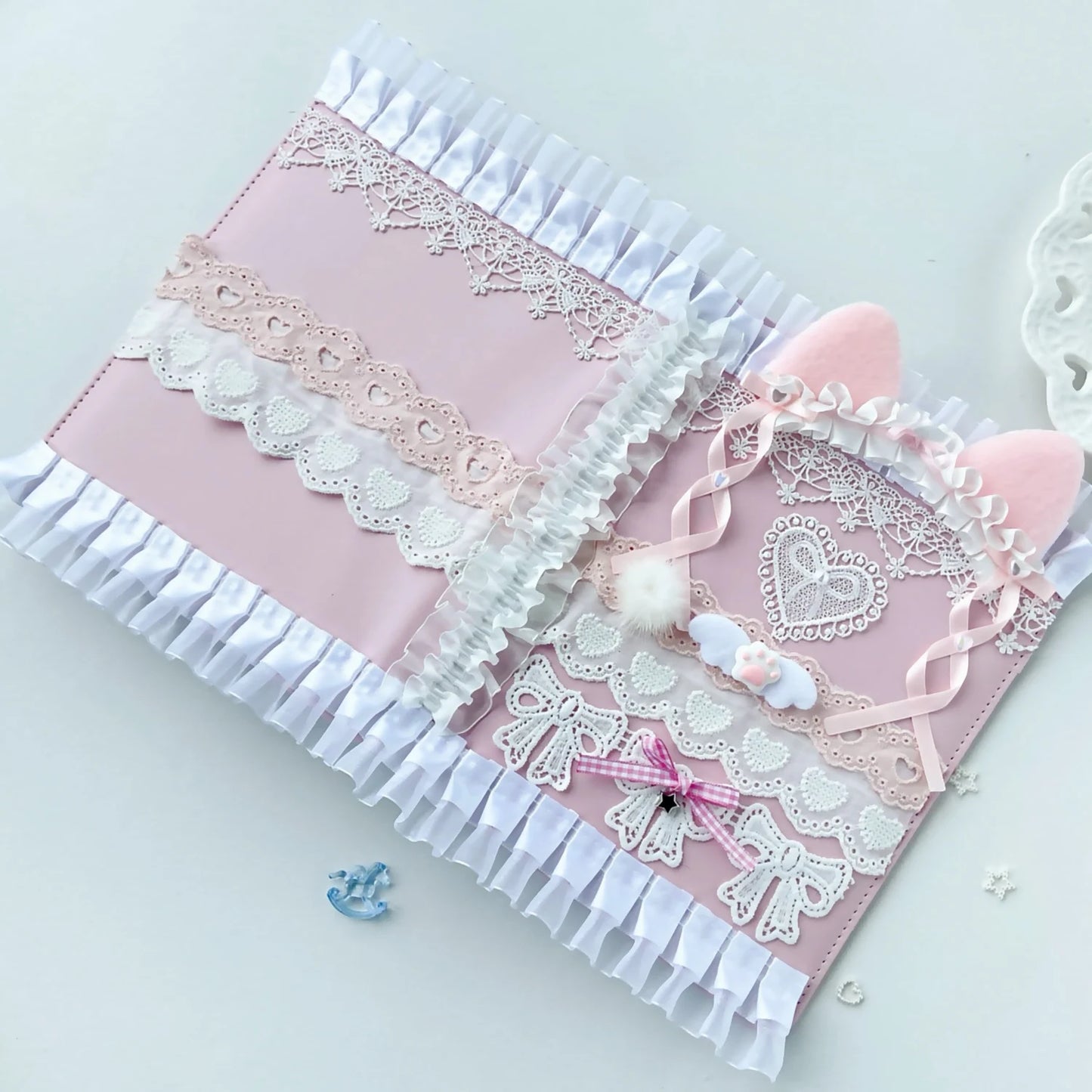 A5 Lace PU Photo Album Binder For Photocards Idol Cards With Embroidery ✨🎀📚