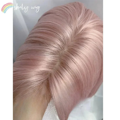 Kawaii Pink Blonde Bob Wig 🌸✨ | Lace Front Headband Wig for Cosplay & Daily Style 🎀💖