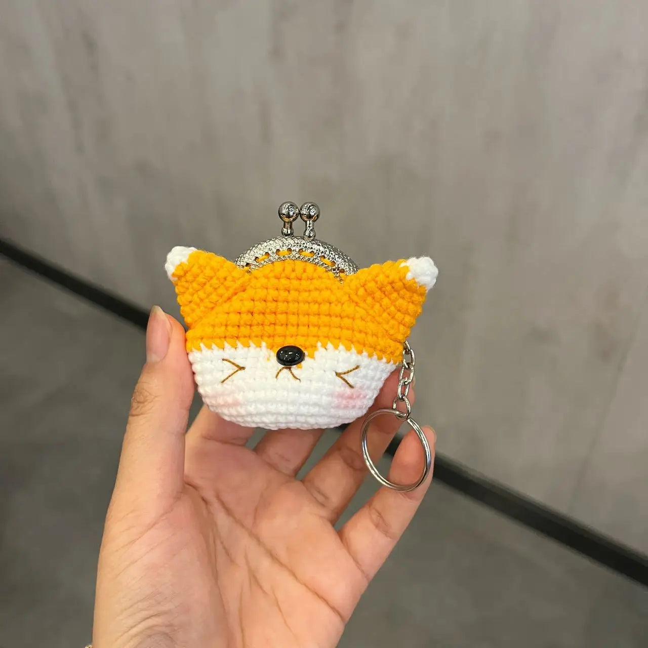 Charming Crochet Animal Keychain Bag Rabbit Plush Pendant Handmade 🧶🐰