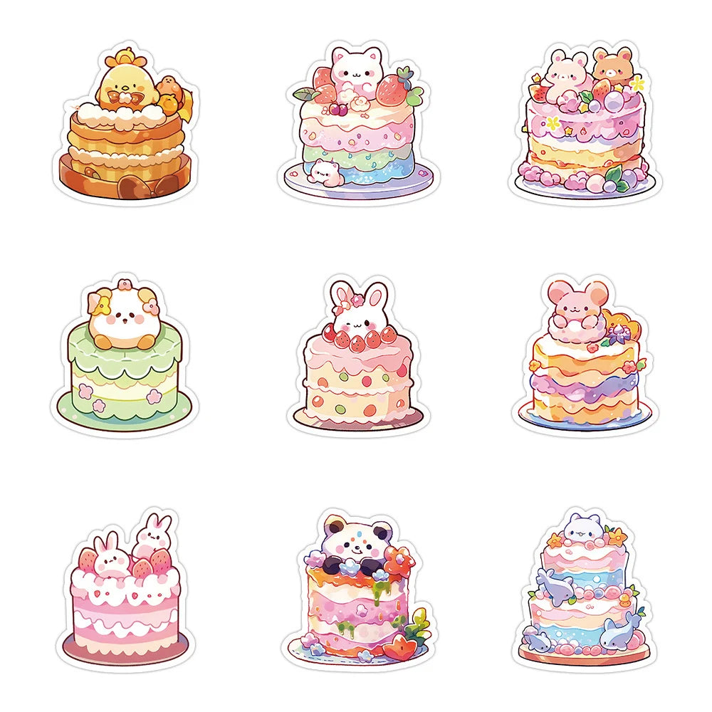 Kawaii Animal Cartoon Stickers 🎉 | 10/30/60pcs Cute Aesthetic Decor for Laptops, Notebooks & More 🐾✨