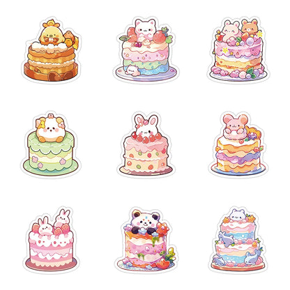 Kawaii Animal Cartoon Stickers 🎉 | 10/30/60pcs Cute Aesthetic Decor for Laptops, Notebooks & More 🐾✨