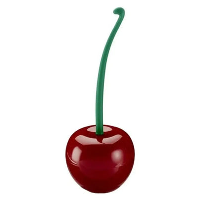 Cherry Shape Toilet Brush With Holder Set Lovely Red Lavatory Bath Accessories 🍒