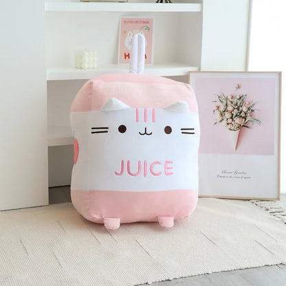 Cartoon Cat Milk Bottle Plushie 🐱💖 - Adorable Kitten Tail Cushion for Cozy Sofa Vibes! 🥛✨ - Pixie Quill