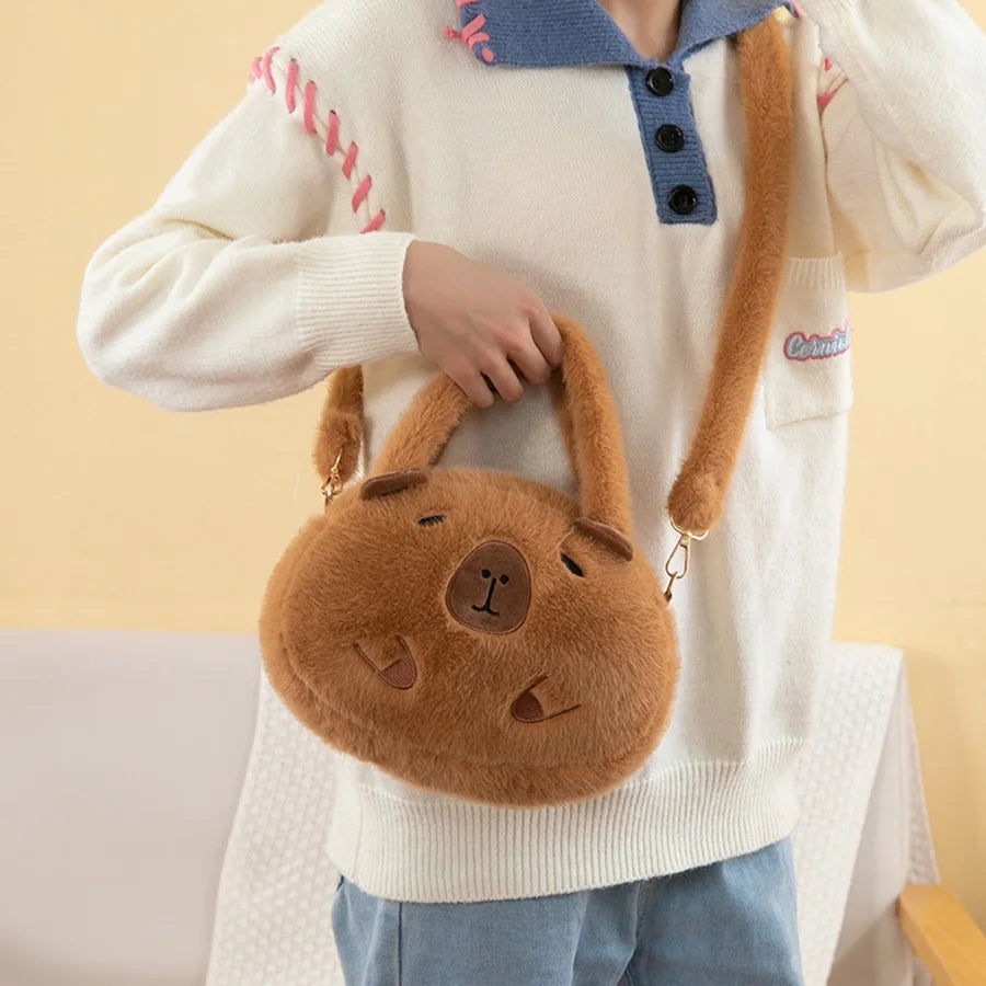 Cuddly Capybara Kawaii Plush Backpack - Your Adorable Companion! 🐾🎒✨